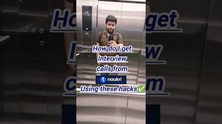 How do I get Interview Calls from Naukri.com these hacks✅ #shorts #cainterview #naukri.com