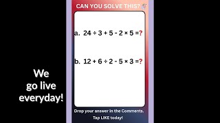 Pt. 2: Genius Math Quiz 🧠 | Live Puzzle Test (Comment Answer in Chat!)