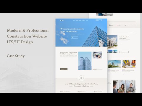 Modern & Professional Construction Website UX/UI Design Case Study in Figma