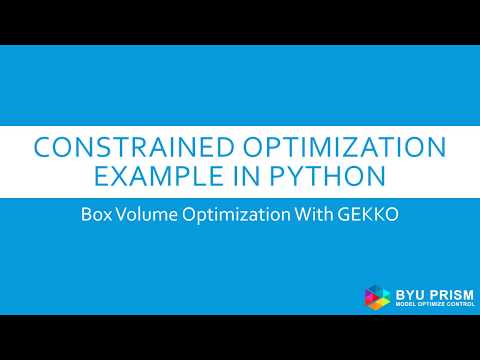 Python Optimization Example: Constrained Box Volume with GEKKO