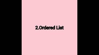 Lists in HTML :Ordered and Unordered list #html #css #webdevelopment