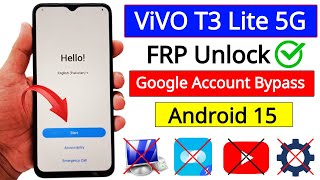Vivo T3 Lite 5G Frp Bypass Android 15 Without PC | Settings Not Open | EasyShare Not Working 2026