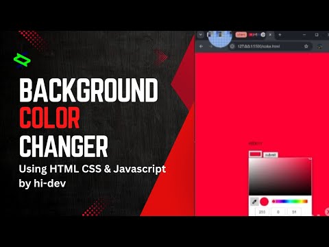 How to Make a Background Color Changer with HTML, CSS & JavaScript | Beginner Project by Hi-Dev