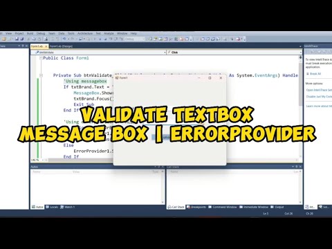 How to validate TextBox in VB.Net | MessageBox | ErrorProvider
