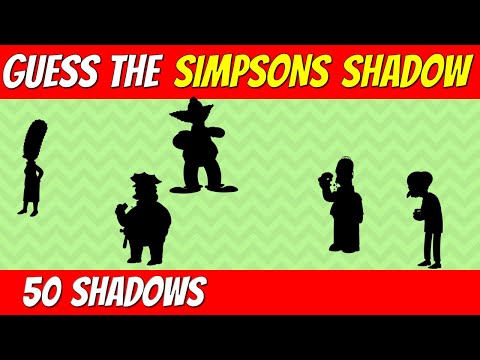 Guess the SIMPSONS CHARACTER from SHADOW | Cartoon quiz challenge
