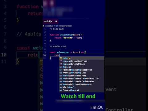 Javascript Shorthand Tip: Arrow Function l #shorts #instagram #viral