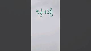 Addition of Mixed Fraction || very simple trick #maths #viraltrick #mathstrick👍❤️...