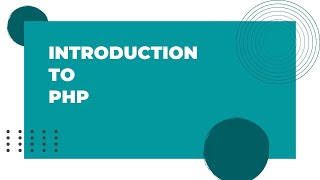 Introduction to php | PHP Tutorial #1