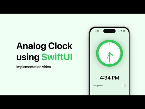 Creating an analog clock using SwiftUI | SwiftUI 2.0 | Implementation Video | Flawless Code