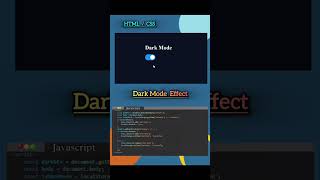 Dark Mode Effect - CSS #dev #tech #css #javascript