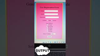 HTML Form Design Using Only HTML | #HTML #HTMLForm #WebDevelopment #Frontend #Coding 🚀💻