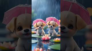 Puppy Rain Dance! 🐶 🌧️ 💃 #shorts #shortsfeed #puppy