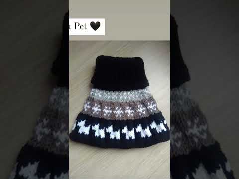 Gola em tricô para cachorro #crochet #modapet #tricot #roupapet