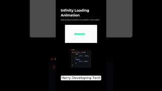 ♾️ Infinity Loading Animation Using HTML & CSS3 | Smooth & Stylish! 🚀✨ #shorts #short #video #fyp
