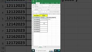 how to change numbers into date format in Excel using the TEXT function