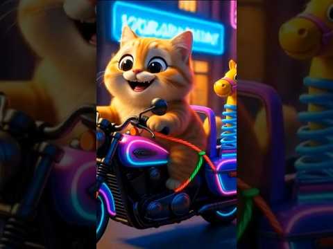 🌈“The Ginger Cat and the Spring Horse Adventure” | Cute Cat story #cat #kitty #kitten #shorts #aicat