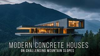 Embracing the Modern Concrete House Style: Architectural Marvels on Steep Mountain Slopes