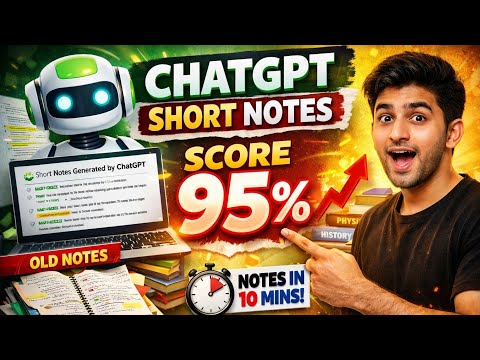 “Stop Making Long Notes ❌ Use ChatGPT for Smart Short Notes”||“Short Notes Using Chatgpt "😱