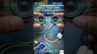 DIY Powerful Stereo Audio Amplifier | Homemade Powerful Amplifier #shorts #amplifier #speaker