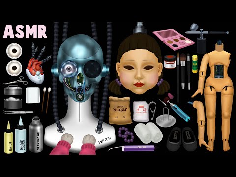 [ASMR|SWITCH*] Squid game | The Beginning of Younghee🎃👻 | Robot Doll | Robot repair | Stop motion