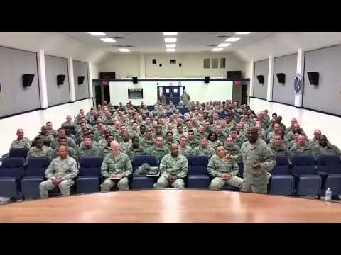 Brig Gen Jamersom and Chief White visit with last Silver Flag Alpha class