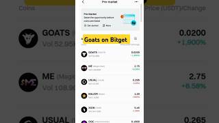 🚀 Goat's Airdrop on Bitget Premarket: Claim Your Crypto Fast! 💰 #airdrop #airdropalert #shorts
