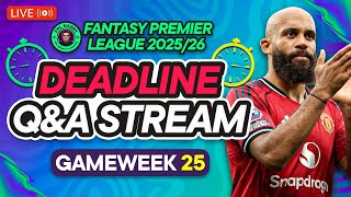 FPL GW25 LIVE DEADLINE STREAM 📸 | Friday Night Deadline! ⏰ | Fantasy Premier League 2025/26