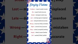 10 Everyday Problems Words in English #esl #vocabulary #english #shorts