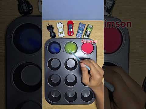 Hot Wheels Customizing Hack: Muffin Tin Paint Palette! #shorts #satisfying #happy
