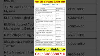 KCET 2024 1ST ROUND CUT-OFF FOR ENGINEERING STUDENTS | KCET COUNSELLING 2024 |KCET 2024 UPDATES|KCET