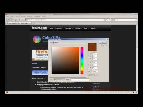 Colorzilla робота з кольором в Firefox