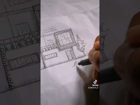Dibujo de fachada #fachada #arquitectura #ejemplo