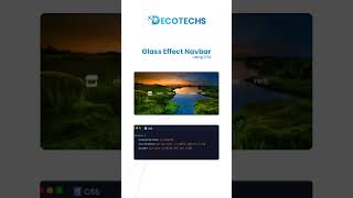 Create a Stunning Glass Effect Navbar Using Pure CSS ✨