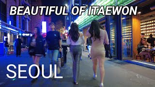 [4K] Seoul walk-The beauty of Itaewon club at night