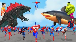 🔴SPIDER-MAN 4 : Tung Tung Tung Sahur🦖The EPIC Battle Between SPIDER-MAN and SUPERMAN vs SQUID GAME 3