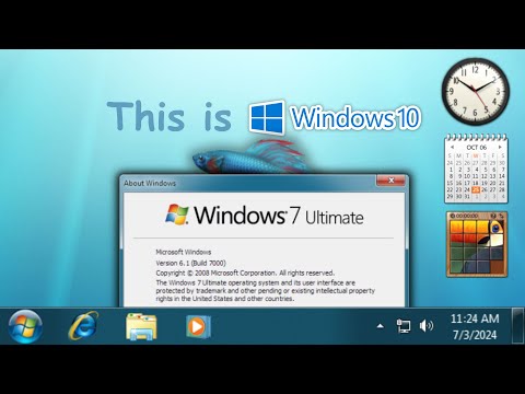 Windows 10 Transformed Into Windows 7 Beta (Betta '09 Demo)
