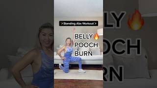 Work your ENTIRE core without lying down! #standingabsworkout #bellyfatworkout #flatabs #sweatrebel