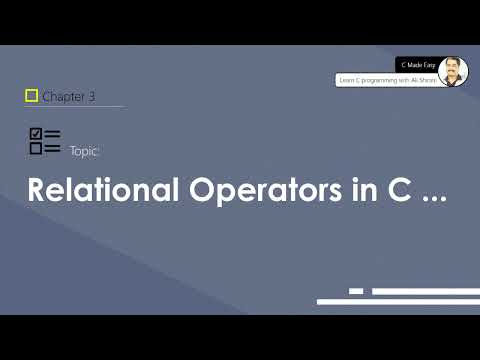 Relational Operators in C Language