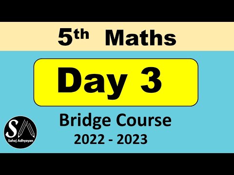 Bridge course 5th maths Day 3 | Day 3 Class 5 maths Bridge course  | 3rd day of std 5th maths