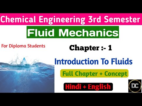#fluidmechanics FLUID MECHANICS for CHEMICAL ENGINNERGING 3rd sem |Chapter-1 INTRODUCTION OF FLUID