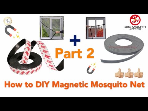 Part 2 How to DIY Magnetic Bar Mosquito Friberglas Net 如何DIY磁铁蚊网