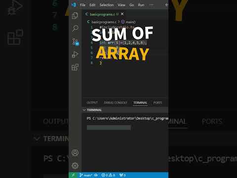 Sum of elements in an ARRAY ! #coding  #programminglanguage #python #clanguage #codeing #youtube