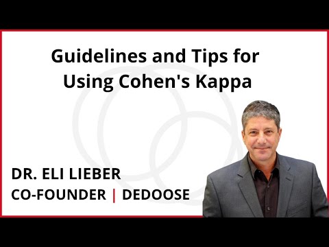 Dr.  Eli Lieber Discusses Cohen's Kappa | Training Center