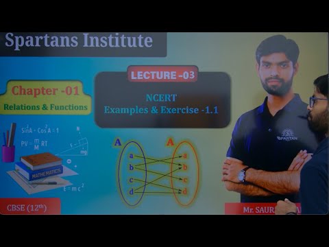 Functions and Relation | Class 12th | CBSE | NCERT| Exercise & All Example Solution  Lecture-03