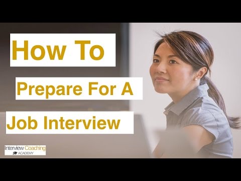 How to prepare for a job Interview