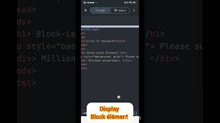 Display block élément #css3course #shortvideo