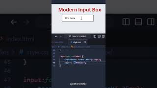 Modern Input Box #coding #webdevelopment #htmlcss #viralvideo #webdesign #code #box @BtechWaleBT