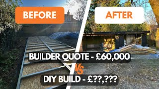 GARDEN ROOM BUILD COSTS in 4 minutes - Full Cost Breakdown!