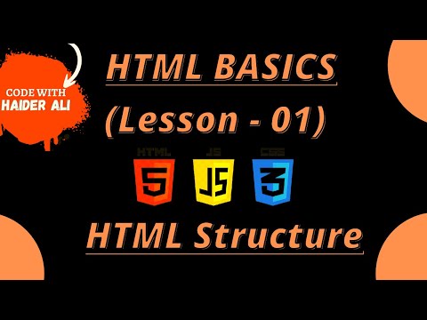 HTML Tutorial For Beginners Lesson 01 | Web Designing Introduction #CodewithHaiderAli #htmltutorial