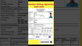 Northern Railway Delhi Apprentice Vacancy 2024 // NR Railway recruitment 2024 // railway apprentice